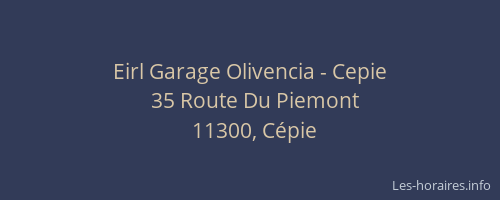 Eirl Garage Olivencia - Cepie