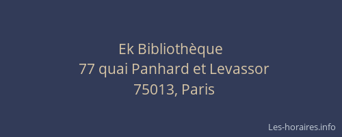 Ek Bibliothèque