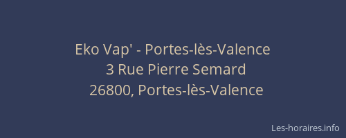 Eko Vap' - Portes-lès-Valence