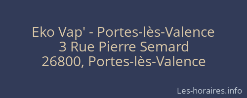 Eko Vap' - Portes-lès-Valence