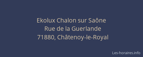 Ekolux Chalon sur Saône