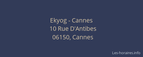 Ekyog - Cannes