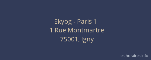 Ekyog - Paris 1