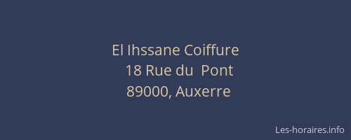 El Ihssane Coiffure