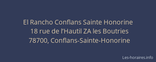 El Rancho Conflans Sainte Honorine