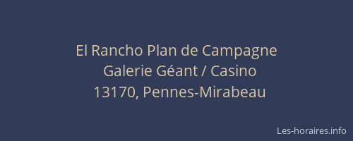 El Rancho Plan de Campagne