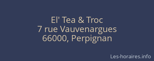 El' Tea & Troc