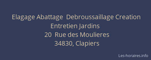 Elagage Abattage  Debroussaillage Creation Entretien Jardins