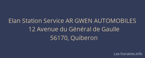 Elan Station Service AR GWEN AUTOMOBILES