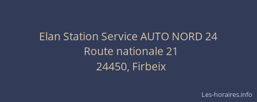 Elan Station Service AUTO NORD 24