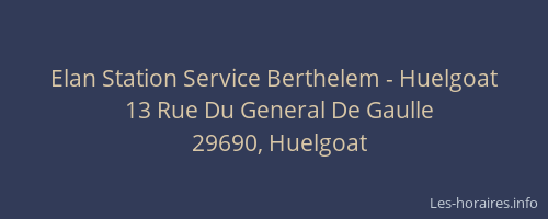 Elan Station Service Berthelem - Huelgoat