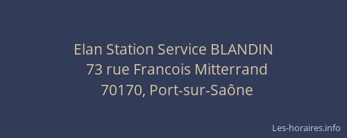 Elan Station Service BLANDIN