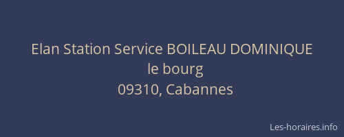 Elan Station Service BOILEAU DOMINIQUE