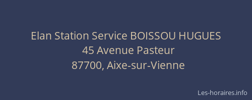Elan Station Service BOISSOU HUGUES