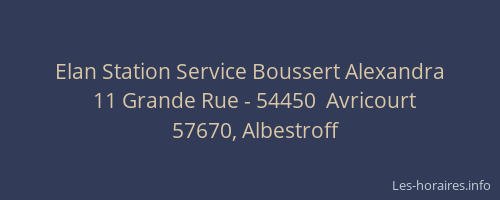 Elan Station Service Boussert Alexandra