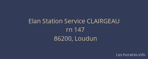 Elan Station Service CLAIRGEAU