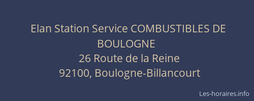 Elan Station Service COMBUSTIBLES DE BOULOGNE