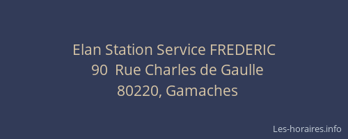 Elan Station Service FREDERIC