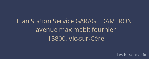 Elan Station Service GARAGE DAMERON