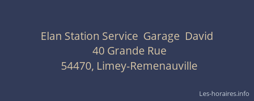 Elan Station Service  Garage  David