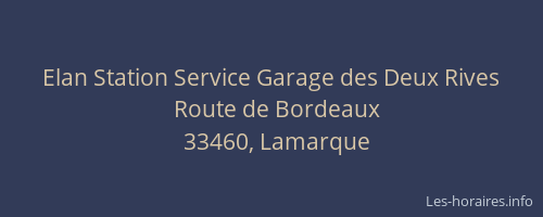 Elan Station Service Garage des Deux Rives