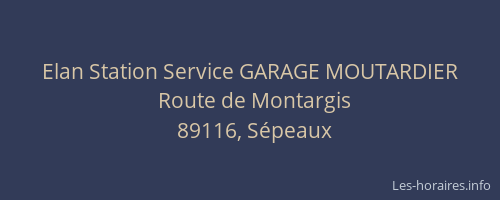 Elan Station Service GARAGE MOUTARDIER