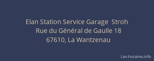 Elan Station Service Garage  Stroh