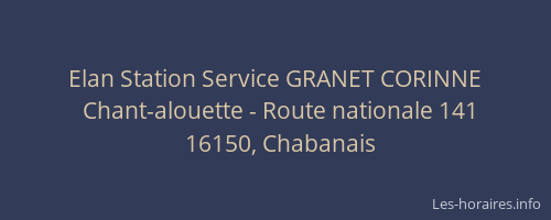 Elan Station Service GRANET CORINNE
