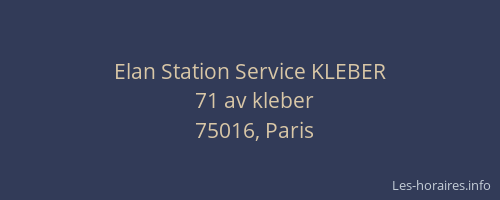 Elan Station Service KLEBER