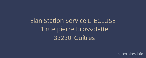 Elan Station Service L 'ECLUSE