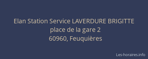 Elan Station Service LAVERDURE BRIGITTE