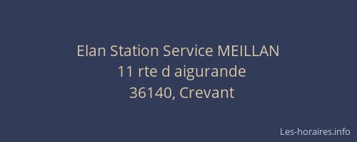 Elan Station Service MEILLAN