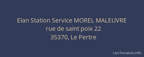 Elan Station Service MOREL MALEUVRE