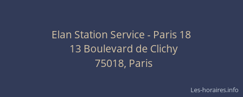 Elan Station Service - Paris 18