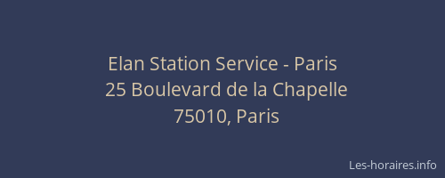 Elan Station Service - Paris