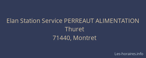 Elan Station Service PERREAUT ALIMENTATION