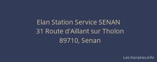 Elan Station Service SENAN