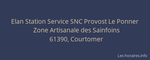 Elan Station Service SNC Provost Le Ponner