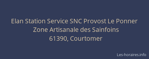 Elan Station Service SNC Provost Le Ponner