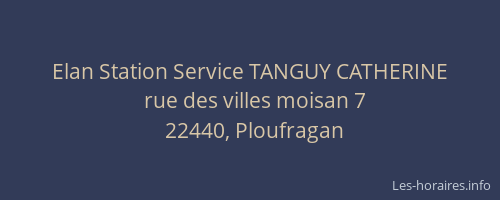 Elan Station Service TANGUY CATHERINE