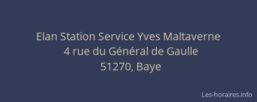 Elan Station Service Yves Maltaverne