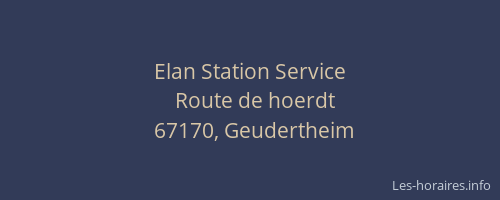 Elan Station Service