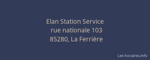 Elan Station Service