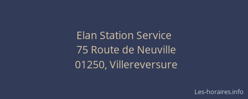 Elan Station Service