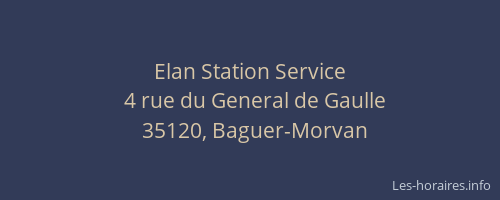 Elan Station Service