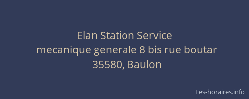 Elan Station Service