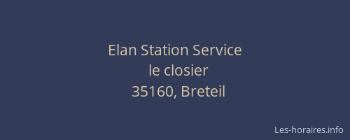 Elan Station Service