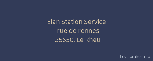 Elan Station Service