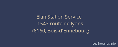 Elan Station Service