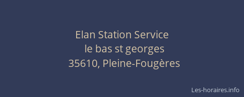 Elan Station Service